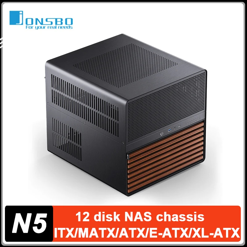 JONSBO N5 Black NAS Case 12 Ha - Atx Power Supply recension och pris